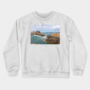 Rocky promontory of Little Sark, Channel Islands Crewneck Sweatshirt